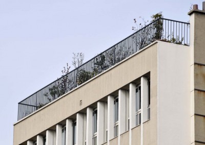 Vue sur la terrasse de l'appartement de Claude François