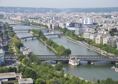 ile aux cygnes depuis la tour Eiffel