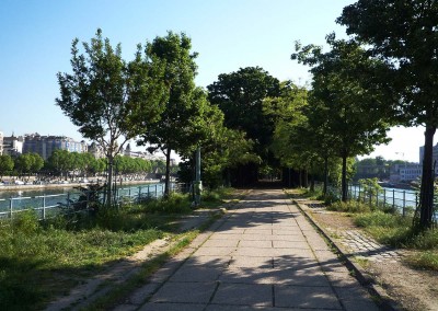 allee des cygnes sur l ile aux cygnes