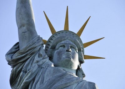 La statue de la liberte vue de dessous