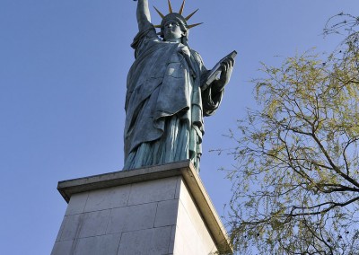 La statue de la liberte vue de dessous