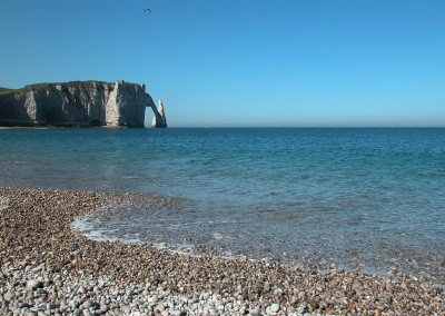 La plage de galets d'Etretat