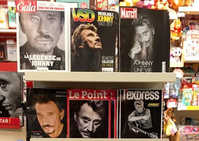 Johnny Hallyday en couverture des magazines