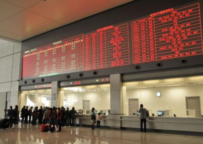 Guichets de la gare de Shanghai Hongqiao