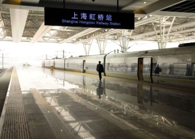 Quai de la gare de Shanghai Hongqiao