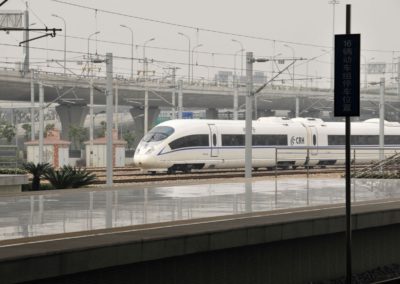 Train CRH en gare de Shanghai Hongqiao