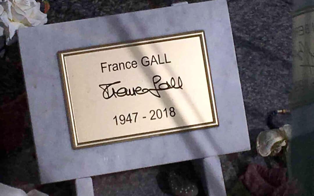 La tombe de France Gall (1947-2018) au cimetière de Montmartre (29e division)
