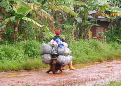 Chargement sur une moto